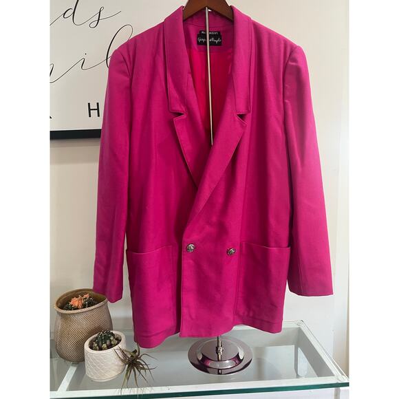 Giorgio Sant'Angelo Jackets & Blazers - Giorgio Sant’Angelo Pink Wool Blazer – Women’s Size 14